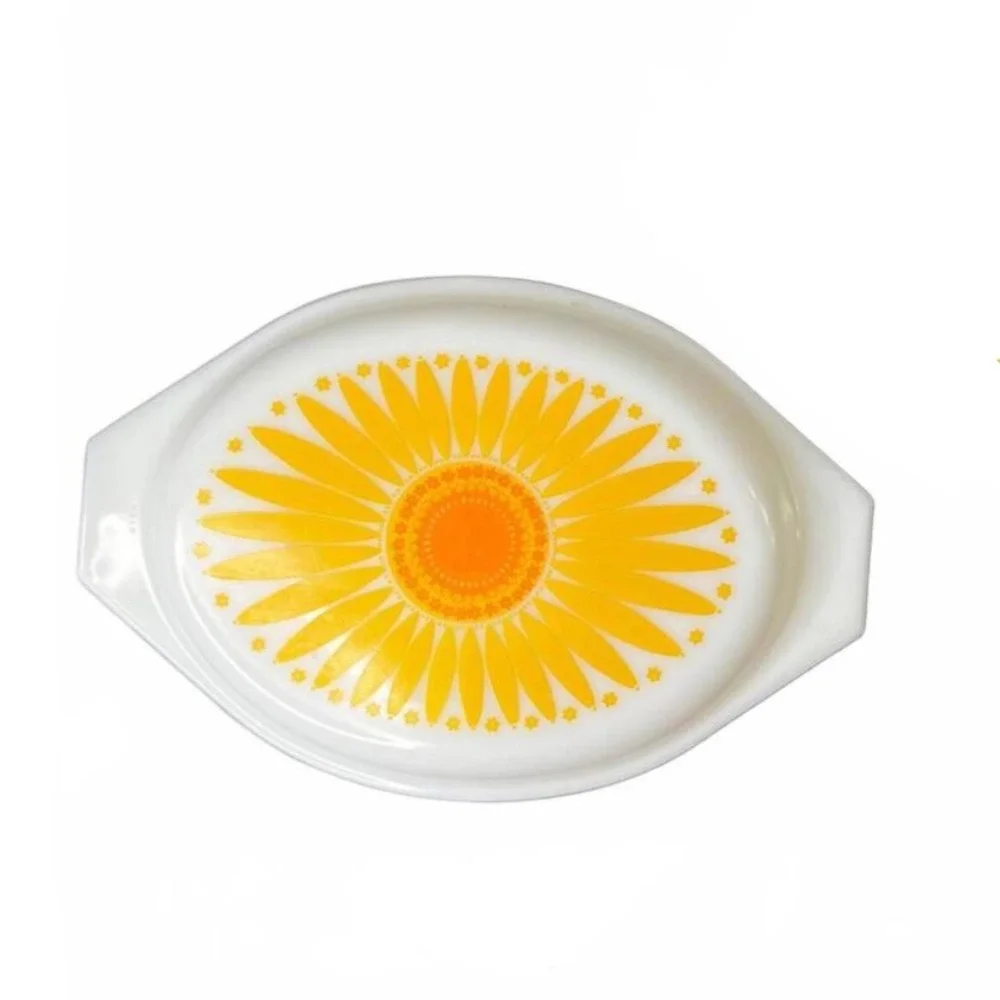 Vintage Pyrex Daisy Sunflower Casserole‎ 1.5QT w/ Lid